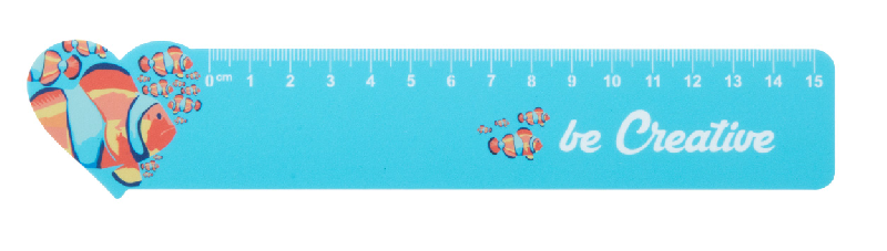 Règle flexible personnalisable 15 cm en plastique - Forme cœur - Marquage UV LED inclus_4