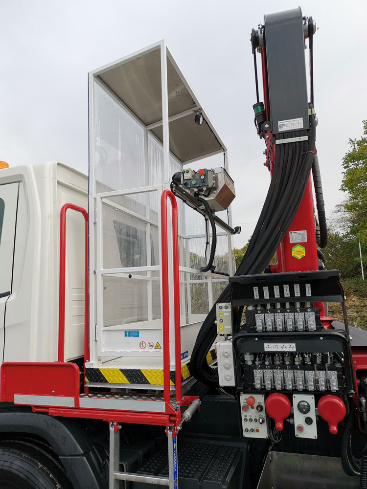 Bras amovible pour camion de collecte des déchets - capacité 2T à 26T - système multi-caissons - HPC_4