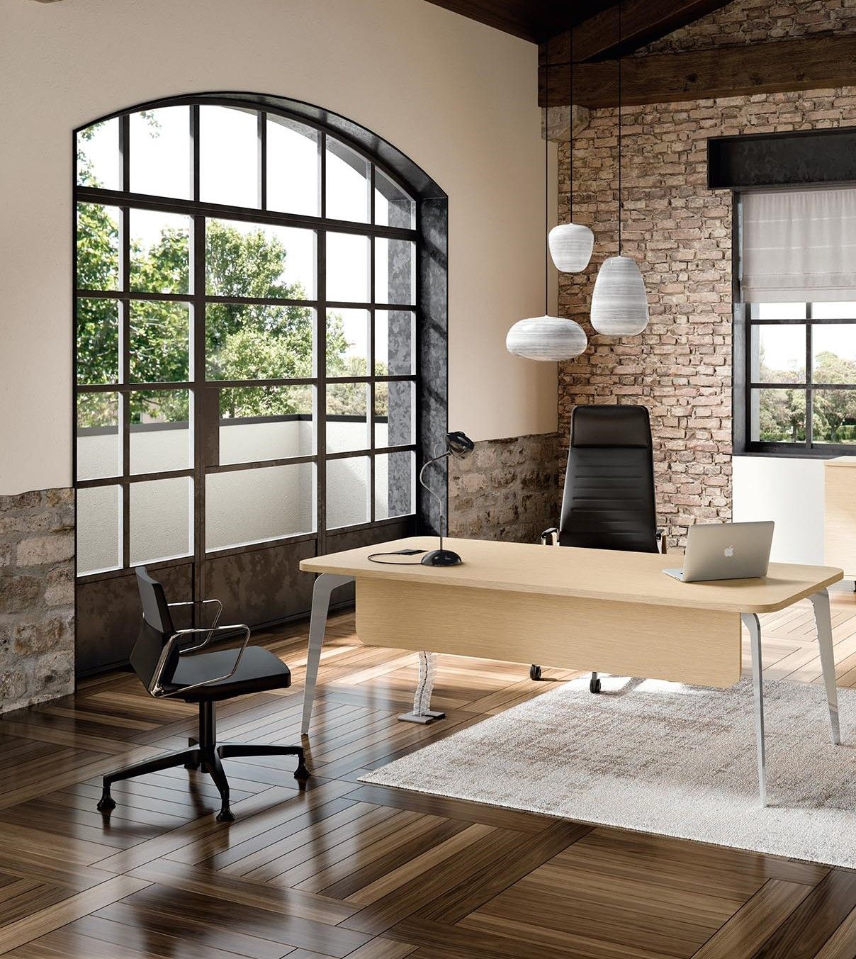 Bureau Blade X avec tiroir-plumier en bois massif