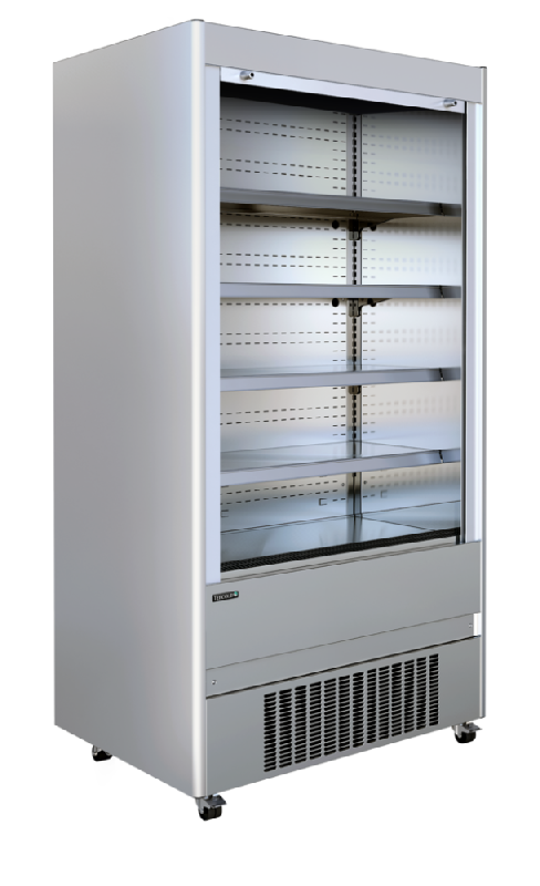 Vitrine réfrigérée inox MCX - volet de sécurité manuel avec serrure - plusieurs tailles disponibles_4