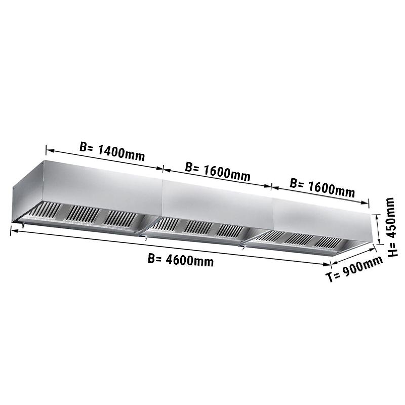 Hottes caisson inox statiques sans moteur - Profondeur 1100 mm - 4600_4