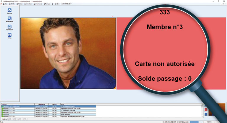 Logiciel de contrôle d'accès biométrique aux clubs de sport - BiomAccess Club - Zalix - Gestion des adhérents, portes et plages horaires_4