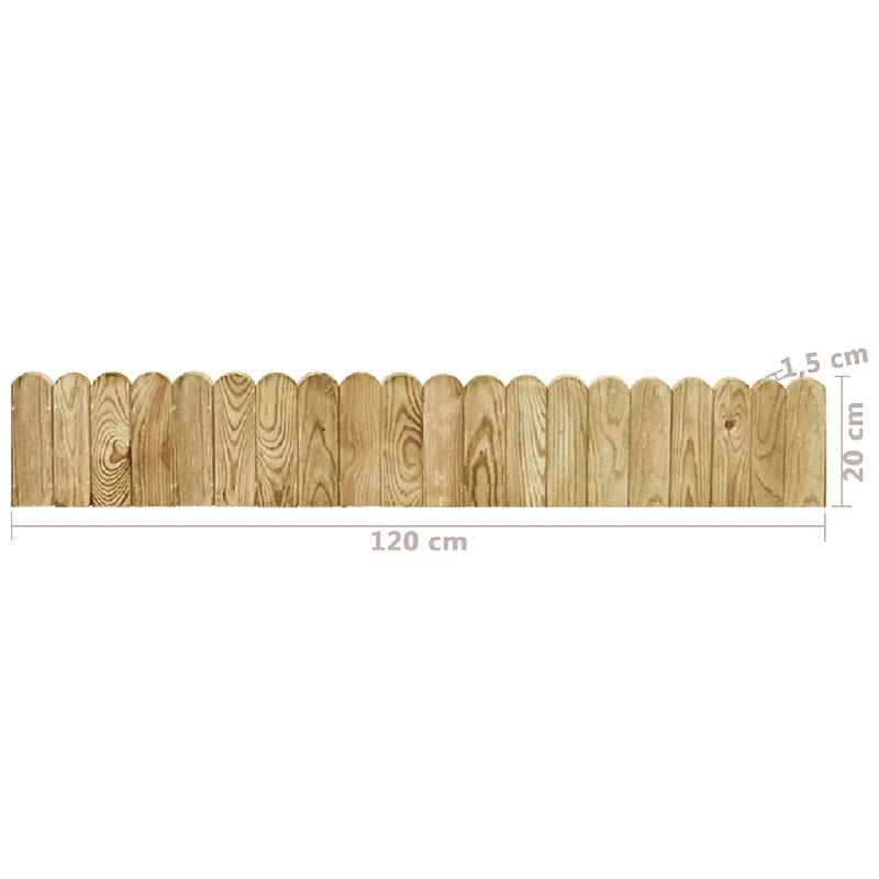 Vidaxl rouleau de bordure vert 120 cm bois de pin imprégné 49105_4