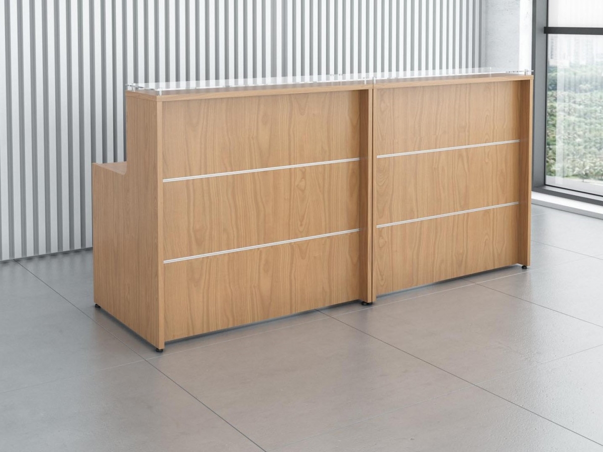 Banque d'accueil classique et fonctionnelle WELLO - Modules personnalisables et finitions modernes_4