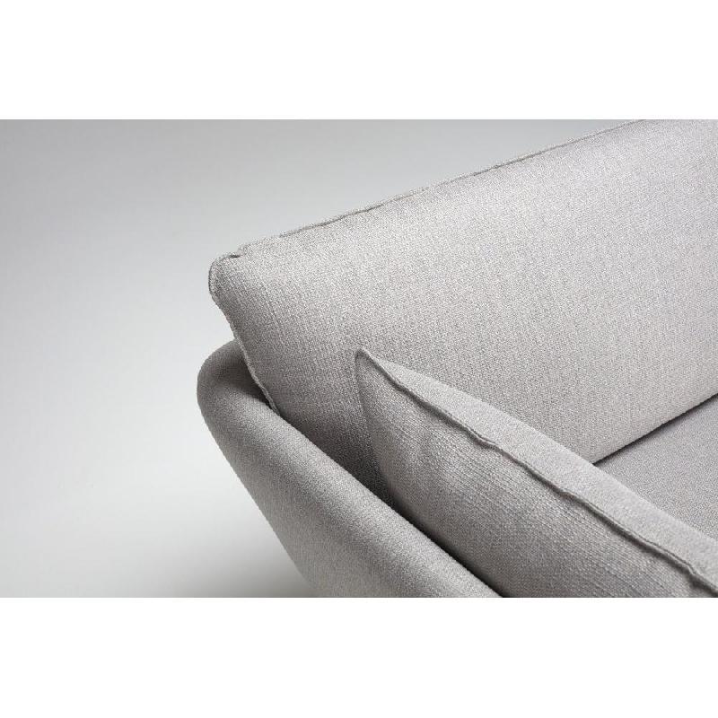 Canapé HOME 3 places - Gris clair - Piétement en chêne massif verni clair - Design scandinave_4