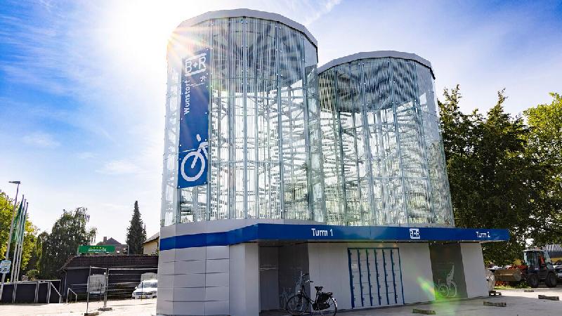 Parking vélo automatisé sécurisé avec accès RFID à faible encombrement pour vélos - Jusqu'à 120 vélos - Version tour - Wöhr BIKESAFE_4