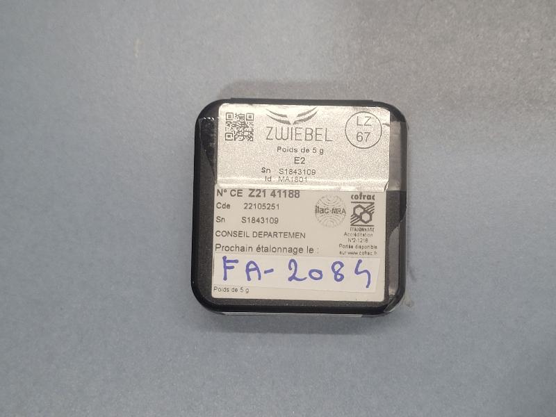Poids d'étalonnage ZWIEBEL 5g classe E2 INOX_4