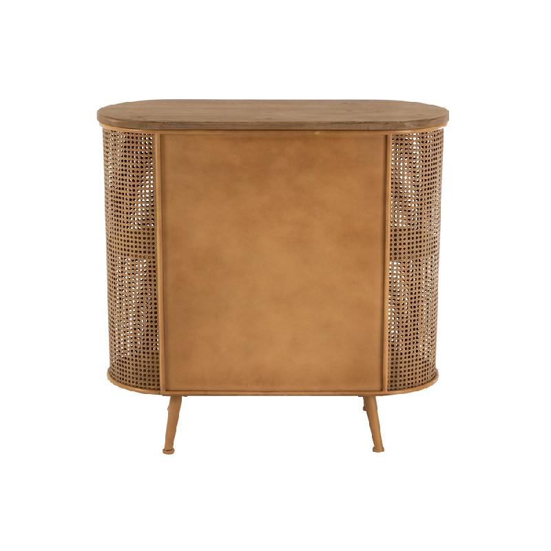 BUFFET ARRONDIE RIVO 2 PORTES EN ROTIN, BOIS NATUREL, MÉTAL_4