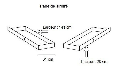 Lit design Burnaby 180x200 cm - 2 chevets, tête en cuir synthétique, tiroirs et coffre de rangement_4