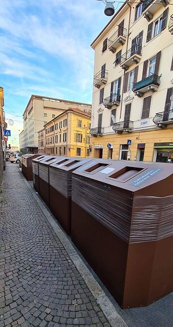 Abri-bacs design pour bio déchets avec contrôle d'accès - ISEKO - Système anti-odeurs, capteur de niveau et personnalisation esthétique_4