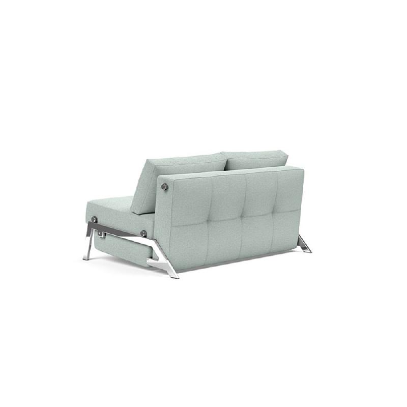 Innovation Living - Canapé design Cubed 02 Chrome convertible 160x200 cm - Tissu Soft Pacific Pearl_4