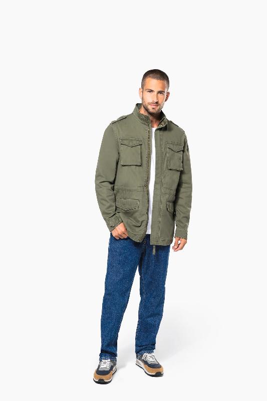 Veste safari homme - Réf: K6164 - 100% coton, coupe droite et construction twill - Marque Kariban_4