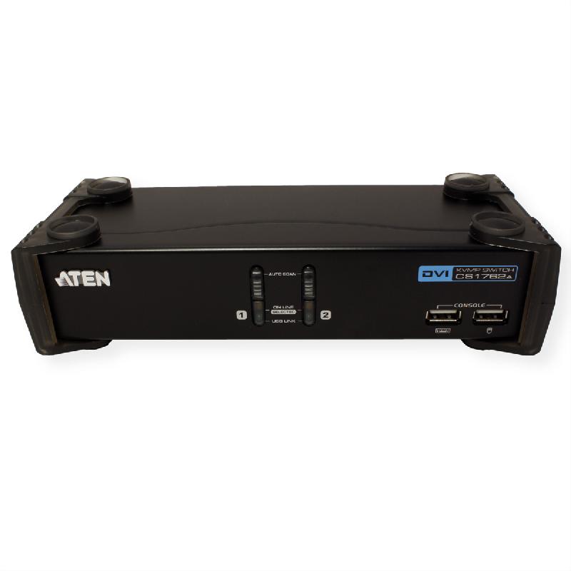 Aten cs1762a switch kvm dvi, usb, audio, hub usb, 2 ports_4