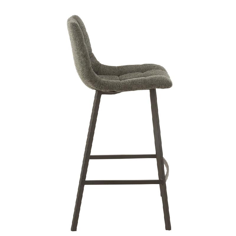 CHAISE DE BAR MILENA  GRIS FONCÉ / VELOURS_4