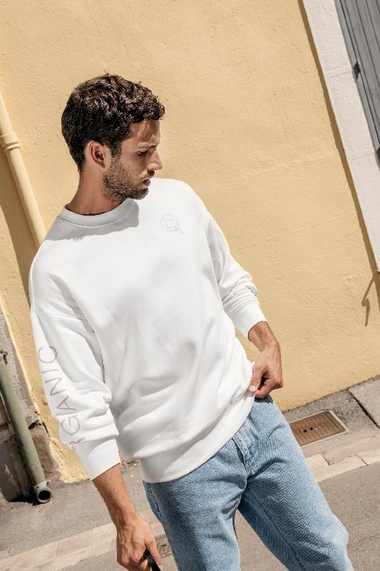 Sweat-shirt écoresponsable oversize à col rond unisexe - Kariban - Réf: K4032 - 85% coton biologique, 15% polyester recyclé_4