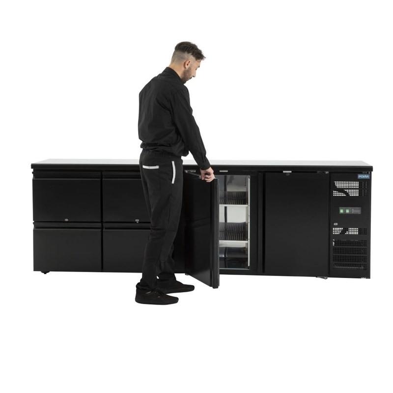 Arrière-bar Série U 2 portes et 4 tiroirs GL456 Polar_4