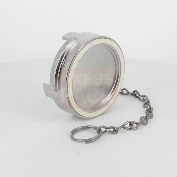 Bouchon sans verrou + chainette Ø 80 mm - Inox_4