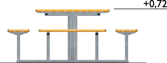 Table de pique-nique Skagen - réf 8042483 - Hags - 1360x1740x720 mm - 128 kg_4
