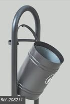 Corbeille SAINTONGE 40 litres personnalisable - 4 pommeaux décoratifs au choix - Ligne PROVINCE_4