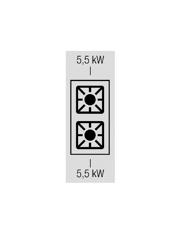 Fourneau 2 feux gaz sur placard ouvert - 5.5 Kw - Acier inoxydable, brûleurs en fonte - DOMINA PRO 700 - MBM_4