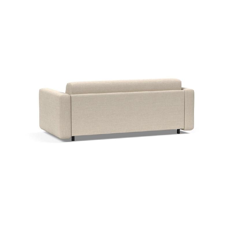 Innovation Living - Canapé design Killian convertible lit 195x140 cm - Tissu Phobos Latte - Matelas à ressorts multi-poches_4