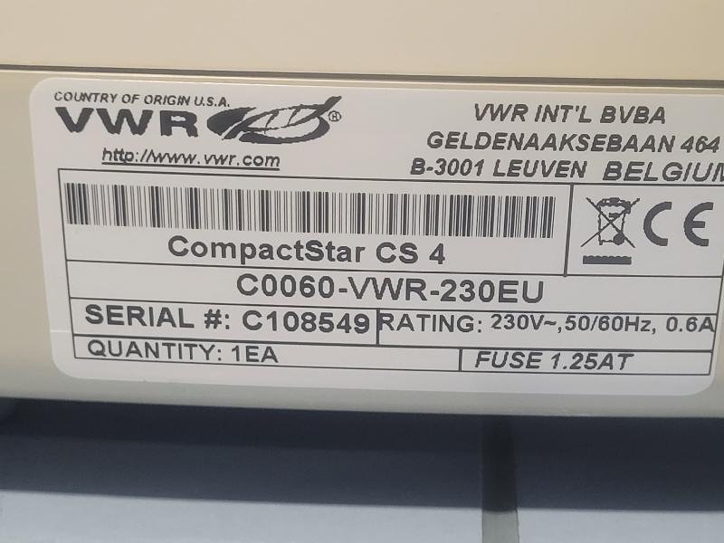 Centrifugeuse de paillasse VWR CompactStar CS4_4