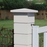 Protection harmonieuse des poteaux de maçonnerie avec chapeau pointu