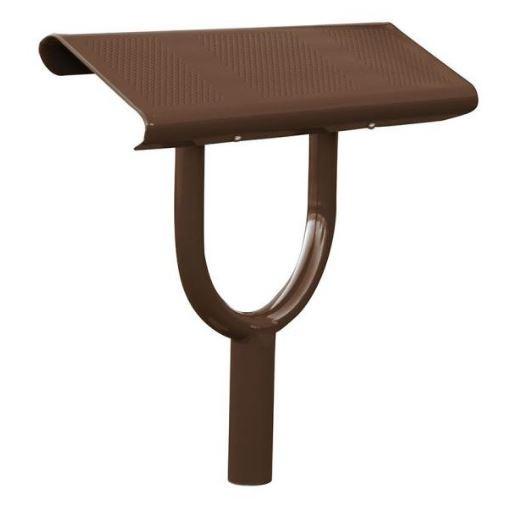 Assis-debout Norvège - Structure en tube acier Ø76mm - Assise en tôle d'acier galvanisée perforée 2.5mm - Hauteur 747mm - Fabrication Française_4