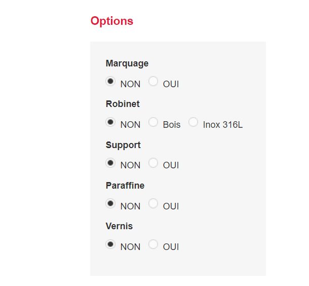 Fût en chêne pour conservation de Calvados, Pineau et Cidre