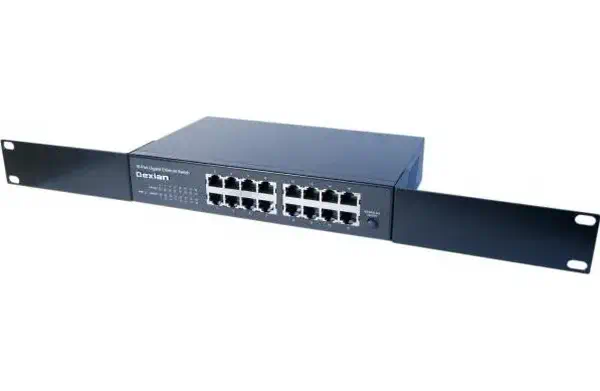 Dexlan 891016 commutateur réseau Non-géré L2 Gigabit Ethernet (10/100/1000) 1U Noir_4