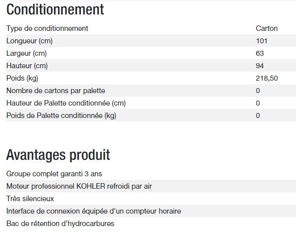 Groupe électrogène Diesel 6500 TA Silence C5 - Kohler - Puissance max 5,20 kW - 6,50 kVA - 50 Hz_4