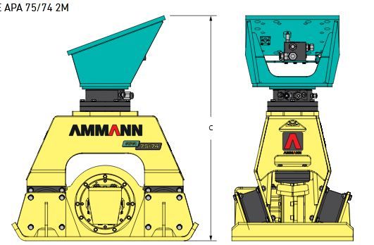 Plaque de compactage adaptable pour pelle 12 à 40 tonnes - ammann france - Apa 75/74 2m_4