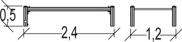 Saut de puce senior - Parcours de santé métal Proludic - JPS20-S-M - 2,40 m de largeur_4