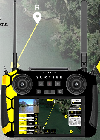 Drone radiocommandé avec GPS embarqué SurfBee - Vitesse max 1,8m/s en avant ; 0,8m/s en latéral - FLOW SCOUT_4