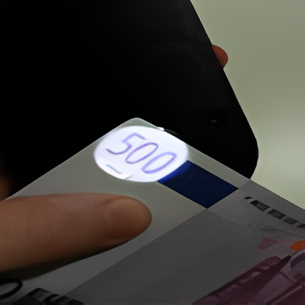 Détecteur de documents avec batterie rechargeable et filtres anti-UV