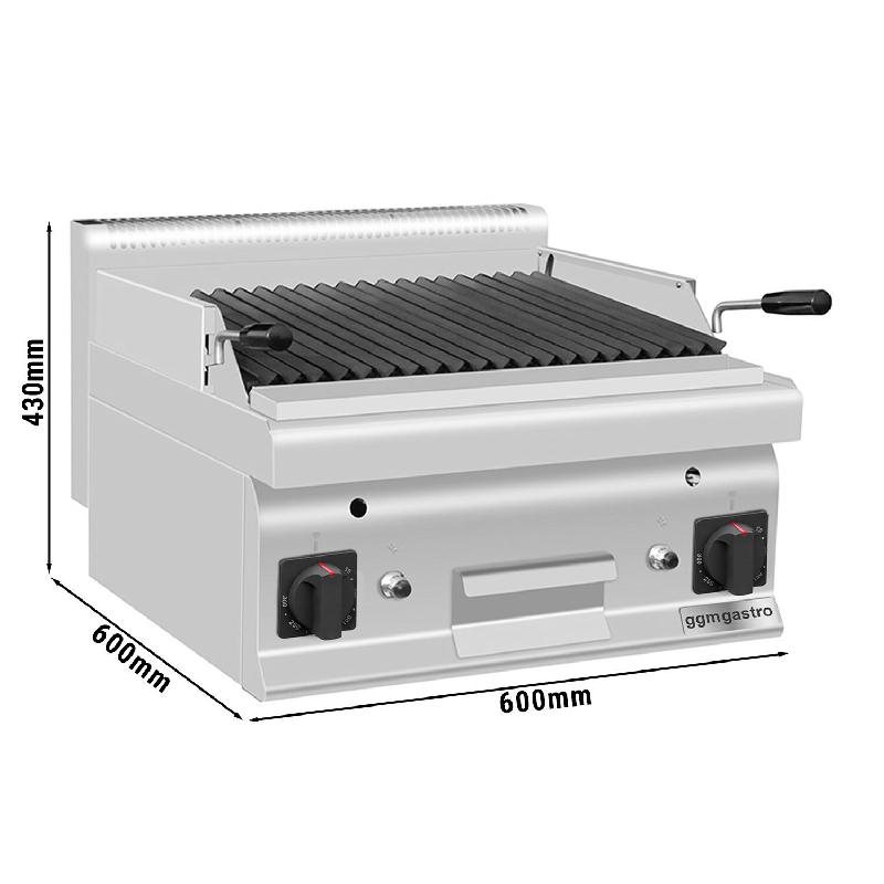 Grill à gaz en pierre de lave - 10,6 kW - Grille inclinable  - Mario 600 | GGM -GLGK66-E_4