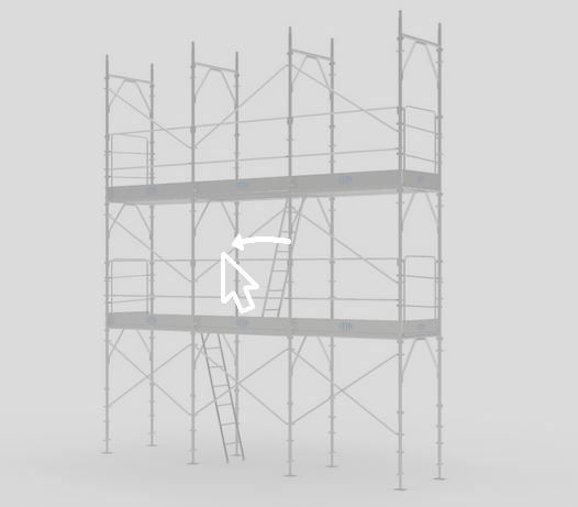 Rp 70 / Rp 105 - Système avec cadres à douilles Prépont - Échafaudage Ceta en acier galvanisé - Largeurs 70 cm et 105 cm_4