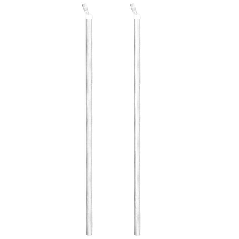 Vidaxl clôture à mailles avec poteaux acier galvanisé 15x1,25m argenté 141496_4