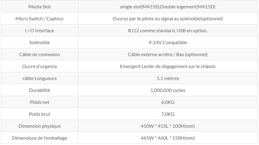 Dw415 - tiroir caisse électronique Sunany - 7.0 kg - boîtier métallique robuste et ouverture rapide_4