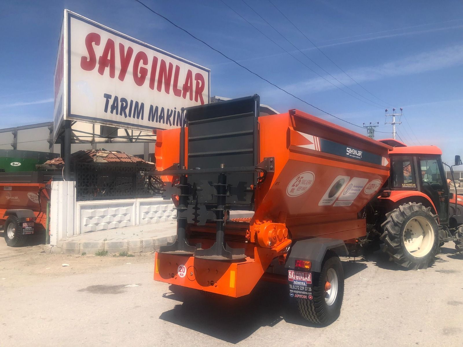 Épandeur à fumier 5 tonnes - SAYGINLAR GARDEN 5 - capacité 5000 kg, largeur d'épandage 8 m_4