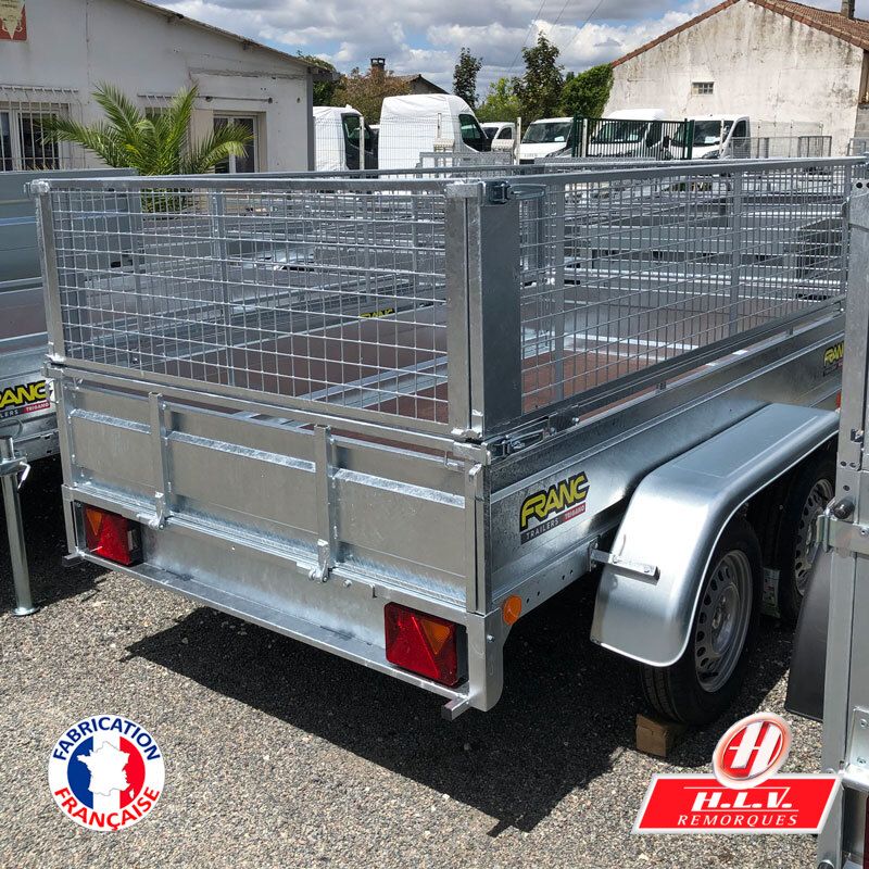 Remorque en acier galvanisé Trigano RE 250 SF avec roue jockey incluse