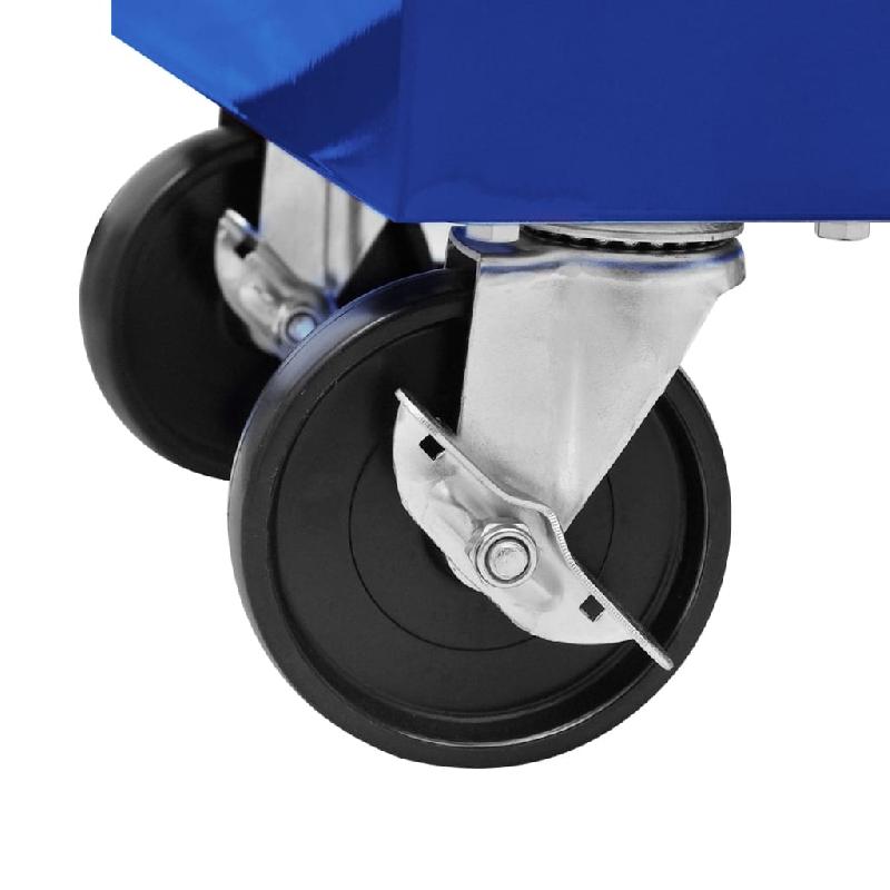 Vidaxl chariot à outils d'atelier avec 7 tiroirs bleu 147173_4