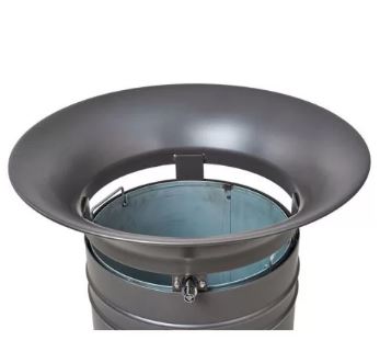 Corbeille publique Cévennes 60 L - pied cylindrique - seau en tôle électrozinguée avec serrure à clé triangle_4