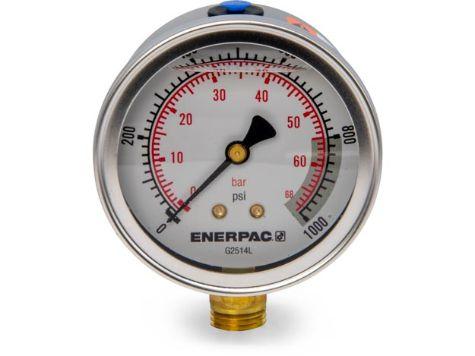 G2514L, Manomètre, 63 mm Face, Raccordement Vertical, Bain de glycérine, 70 bar pression maximale_4