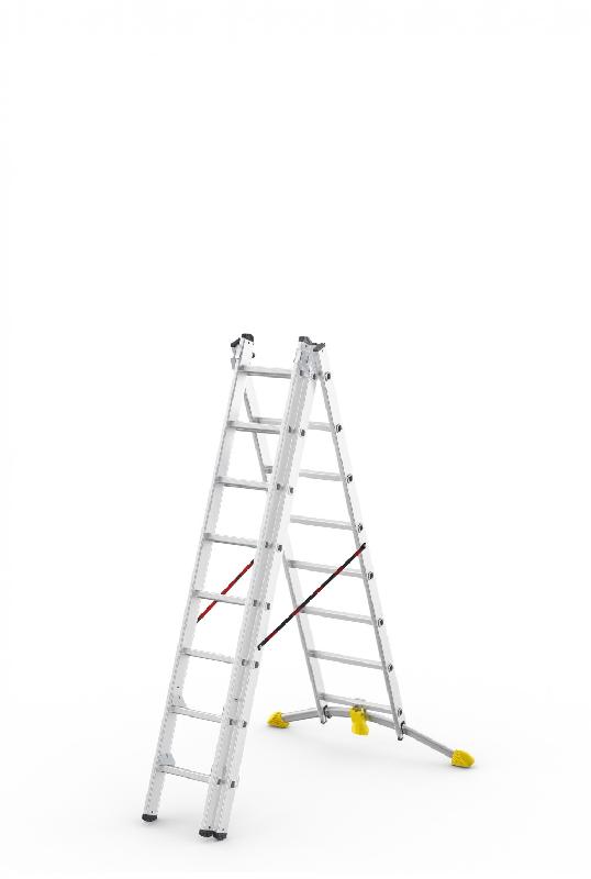 Échelle transformable Hobbylot - 3 plans - 3x8 échelons - hauteur maximale 5,20m_4