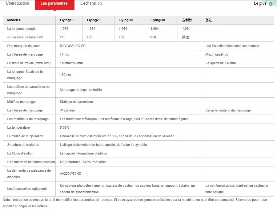 Flying10F - Marquages laser - Wuhan HG Laser Engineering - Puissance laser ≥10 W_4