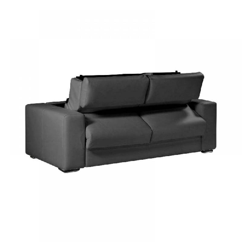 Canapé convertible express Sidney Deluxe 160 cm - Microfibre graphite - Matelas 16 cm haute résilience_4