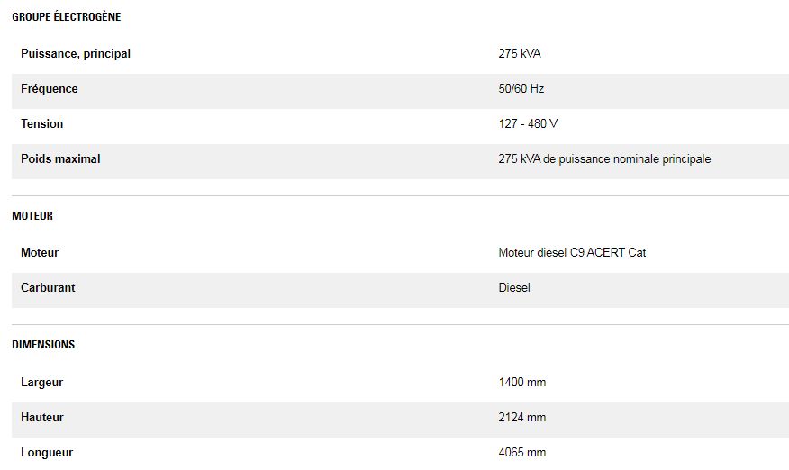 Qp275 (50/60 hz) groupes électrogènes industriel mobile de location - caterpillar - puissance principale 275 kva_4
