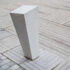 Borne en béton Hiroki - Borne de jardin avec ciment de tampon vert et LED intégrées_4