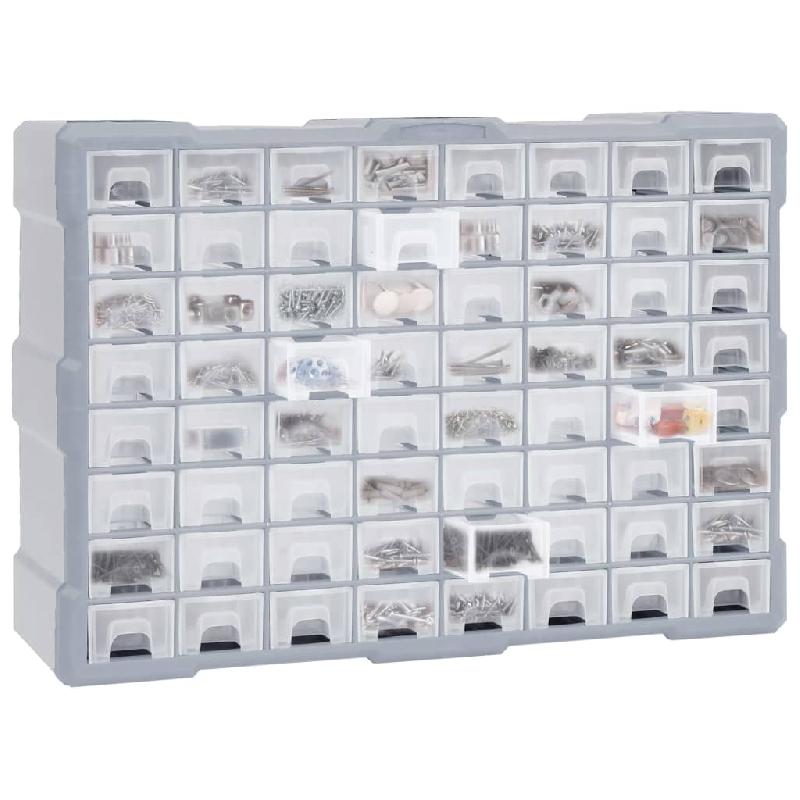 Vidaxl organisateur multi-tiroirs avec 64 tiroirs 52x16x37,5 cm 147580_4